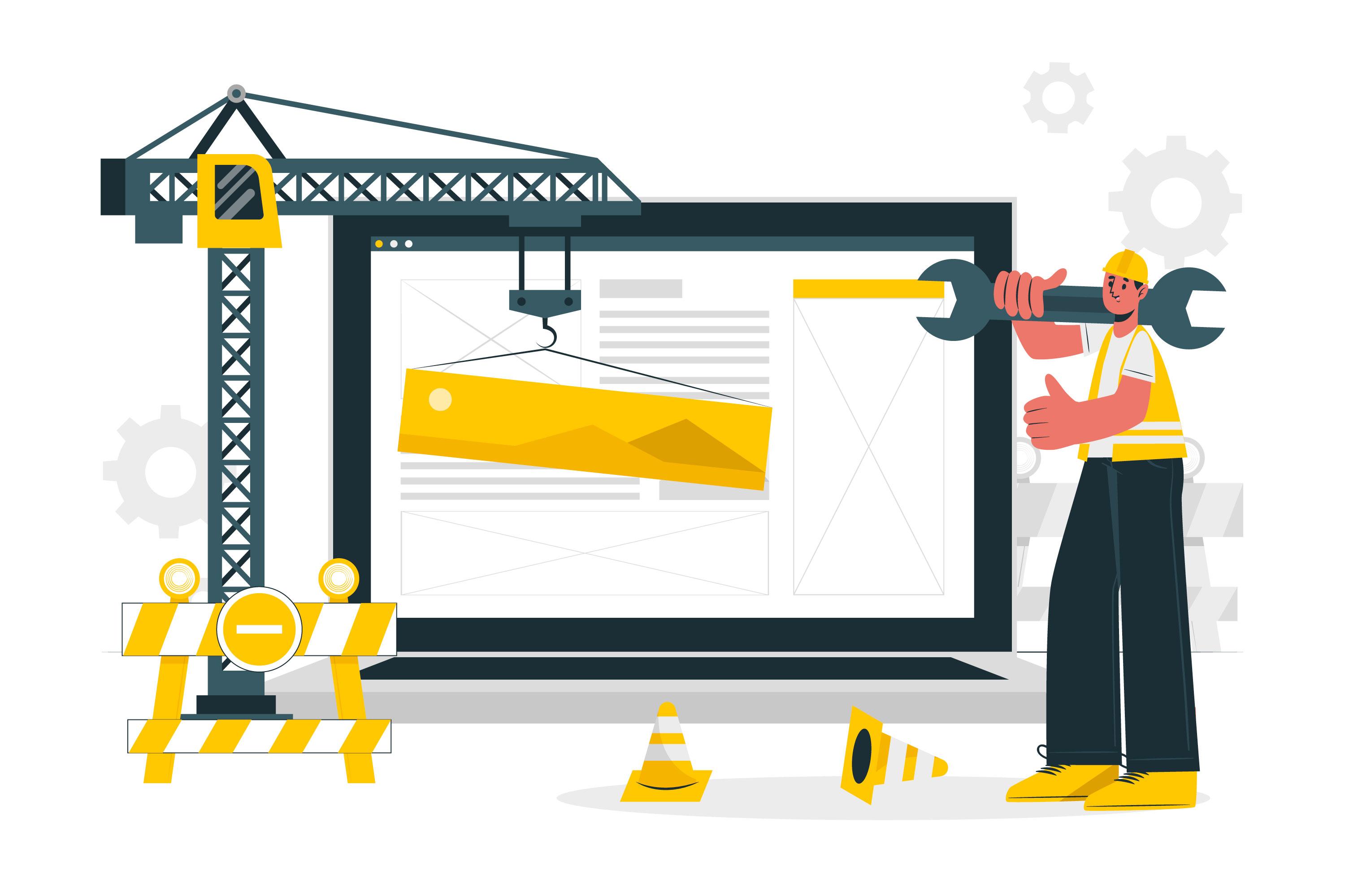 illustration du concept de construction